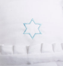Load image into Gallery viewer, White Blanket Embroidery Star Of David