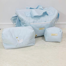 Load image into Gallery viewer, Ice Blue Diaper Bag set of 3 items