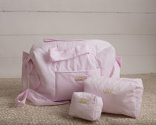 Load image into Gallery viewer, Pink Pearl Dots Diaper Bag set of 3 items