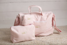 Load image into Gallery viewer, Pink Denim Diaper Bag set of 3 items