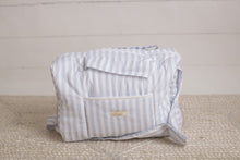 Load image into Gallery viewer, D&amp;D Blue &amp; White Stripes Diaper Bag set of 3 items
