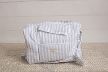 Load image into Gallery viewer, D&D Blue & White Stripes Diaper Bag set of 3 items