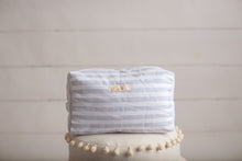 Load image into Gallery viewer, D&D Blue & White Stripes Diaper Bag set of 3 items
