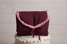 Load image into Gallery viewer, Burgundy Stripes Diaper Bag set of 4 items