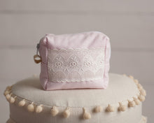 Load image into Gallery viewer, Royal Pique Ivory & Pink Diaper Bag set of 3 items