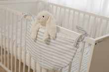 Load image into Gallery viewer, Baby Crib Set D&D Collection white and blue strips