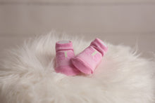 Load image into Gallery viewer, White Pearl Dots On Pink Wooden Doll Crib Gift Set