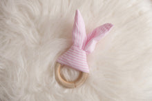 Load image into Gallery viewer, Pink Stripes Wood Stroller 7 Pieces Gift Set