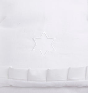 White Blanket Embroidery Star Of David