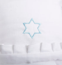 Load image into Gallery viewer, White Blanket Embroidery Star Of David
