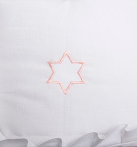 White Blanket Embroidery Star Of David