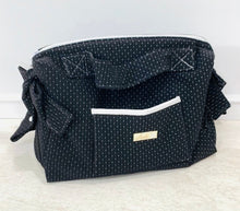 Load image into Gallery viewer, White Dots on Black Diaper Bag set of 3 items
