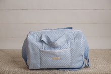 Load image into Gallery viewer, Twill Blue Diaper Bag set of 3 items
