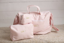Load image into Gallery viewer, Pink Denim Diaper Bag set of 3 items
