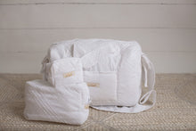 Load image into Gallery viewer, White Lace Sheer Diaper Bag set of 3 items
