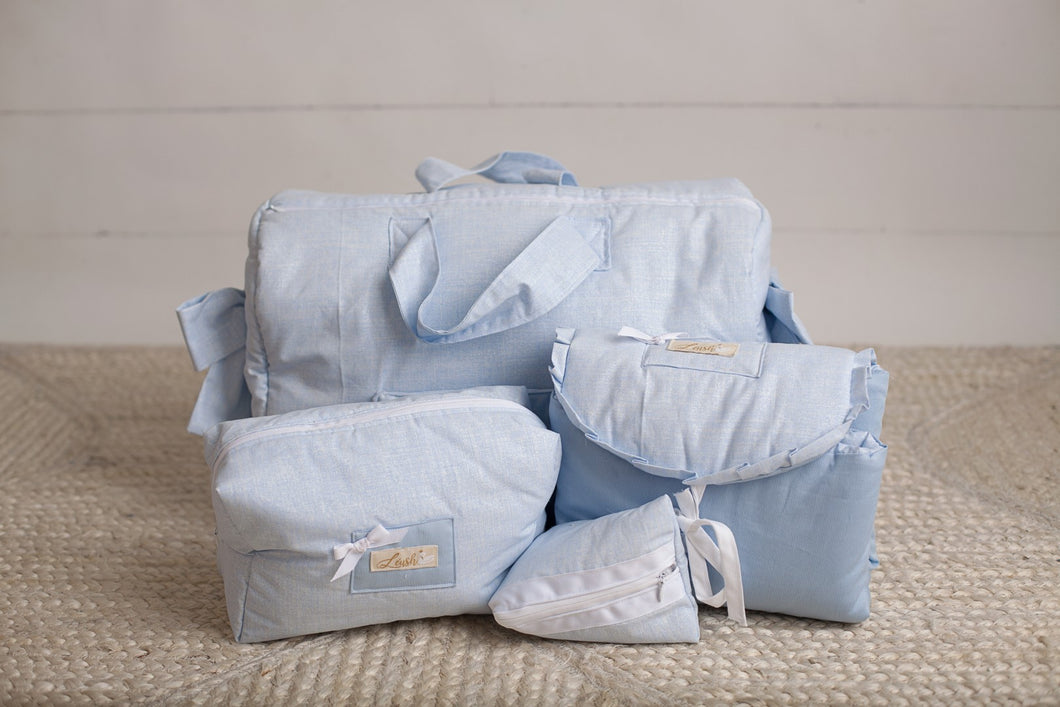 Blue Mush Diaper Bag set of 4 items