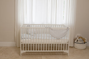 Baby Crib Set D&D Collection white and blue strips