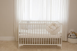 Baby Crib Set White diamond pique 7 items Set
