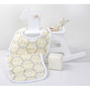 Yellow Damask 4 Pieces Gift Set